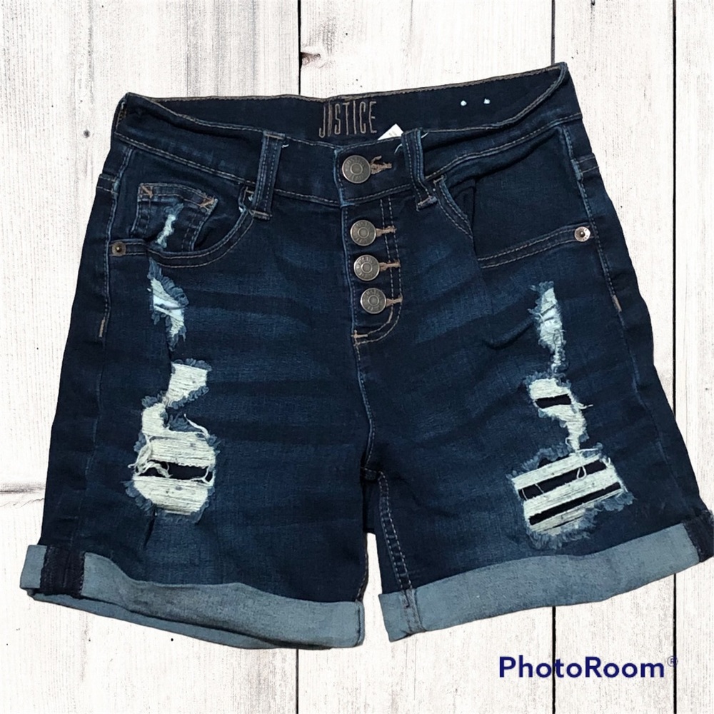 Justice Shorts, High Waisted, Button Fly